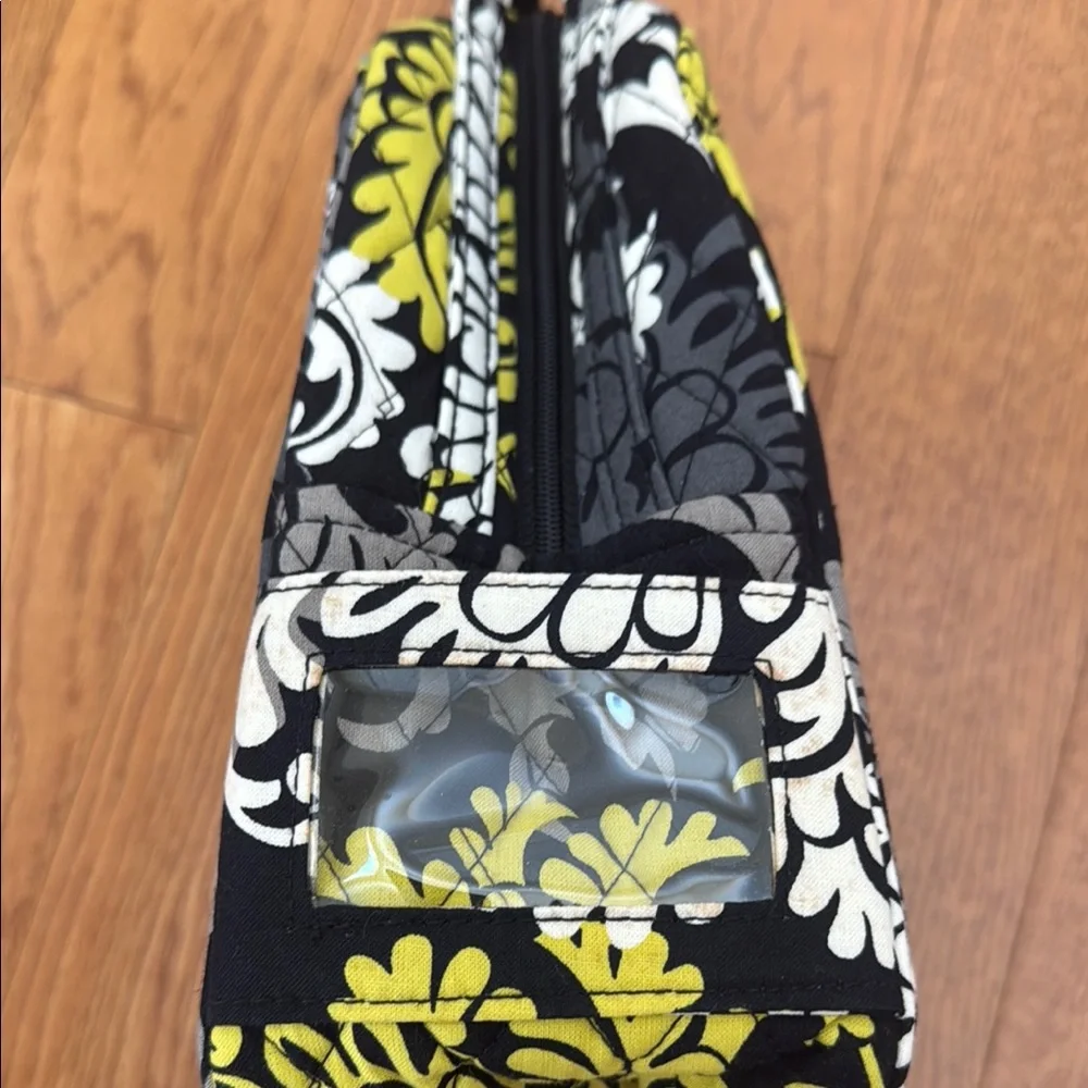 Vera Bradley Black and Yellow Lunchbag with Vibrant Floral Design